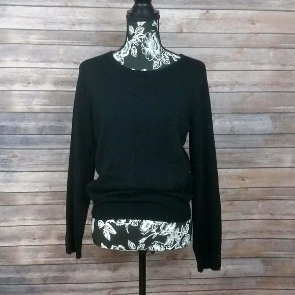 Architect Sweaters - Architect Womens Top Large L Black Long Sleeve